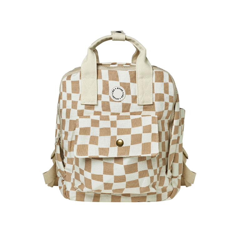 Rylee + Cru Mini Backpack - Sand Check