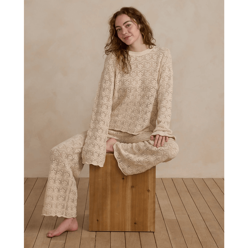 Rylee + Cru Womens Crochet Knit Pullover