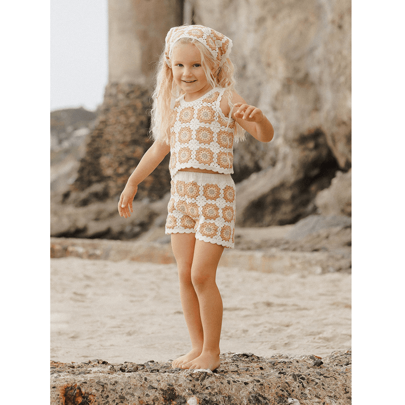 Rylee + Cru Crochet Tank Set - Marigold Daisy