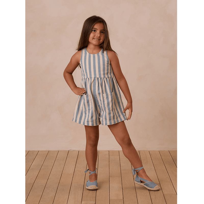 Rylee + Cru Dani Romper - Ocean Stripe