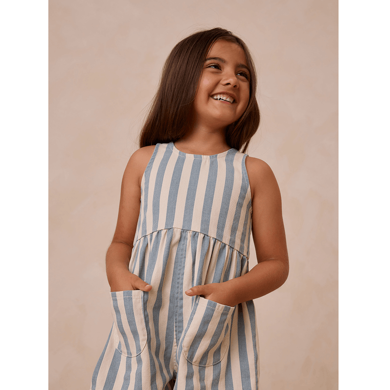 Rylee + Cru Dani Romper - Ocean Stripe