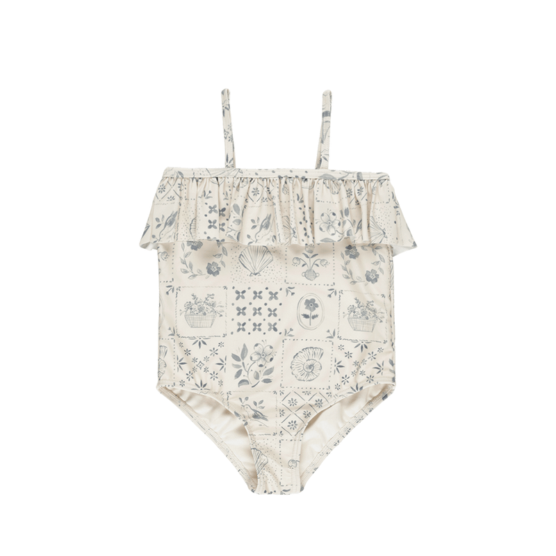 Rylee + Cru Ruffle One-Piece - Tile