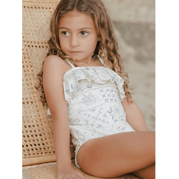 Rylee + Cru Ruffle One-Piece - Tile