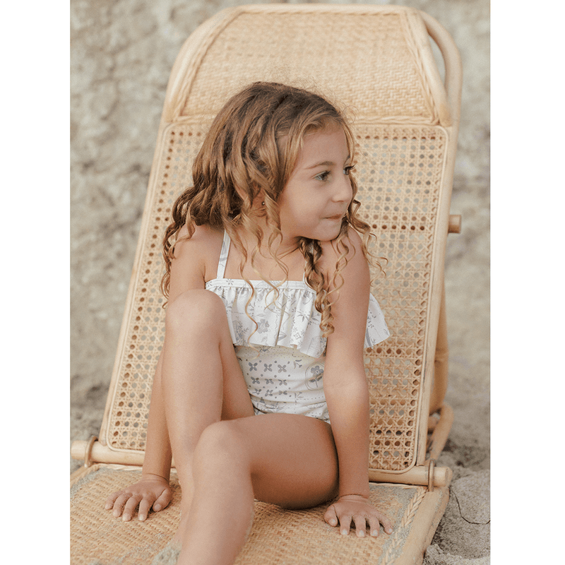 Rylee + Cru Ruffle One-Piece - Tile