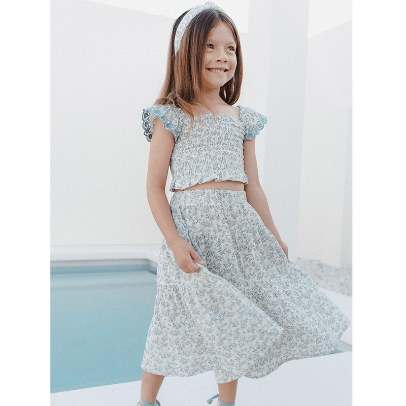 Rylee + Cru Tiered Midi - Blossom