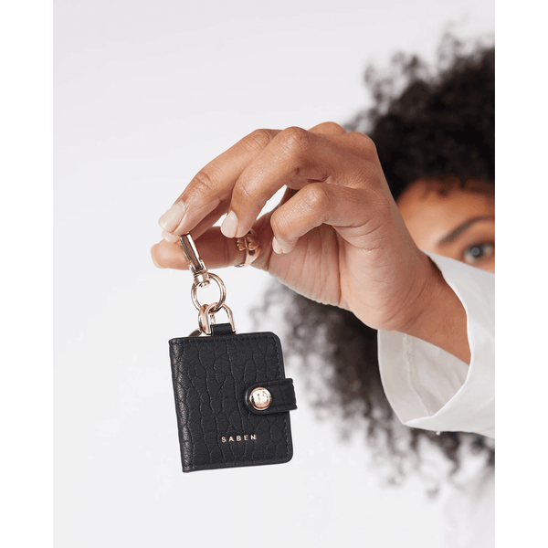 Saben Charm Locket Keyring - Black Bubble