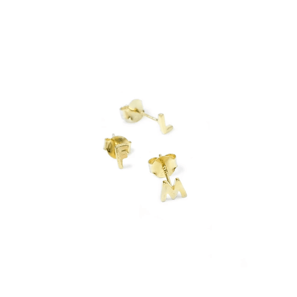 Sophie Store Little Letter Studs - Gold SECOND
