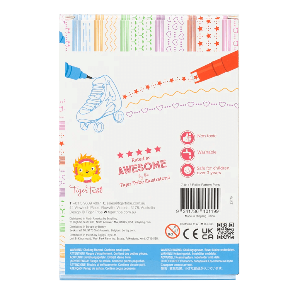 Tiger Tribe Roller Pattern Pens