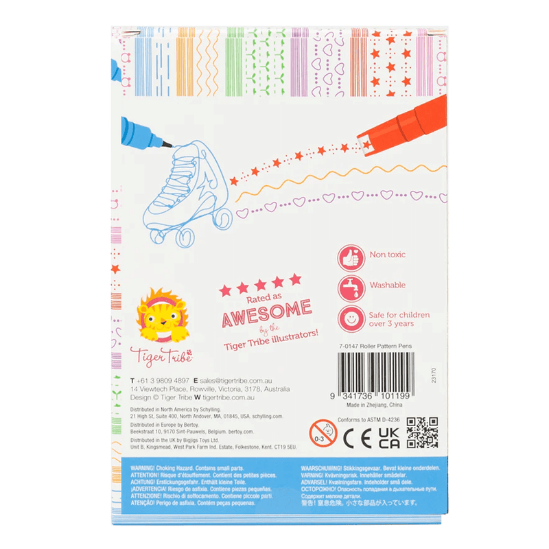 Tiger Tribe Roller Pattern Pens