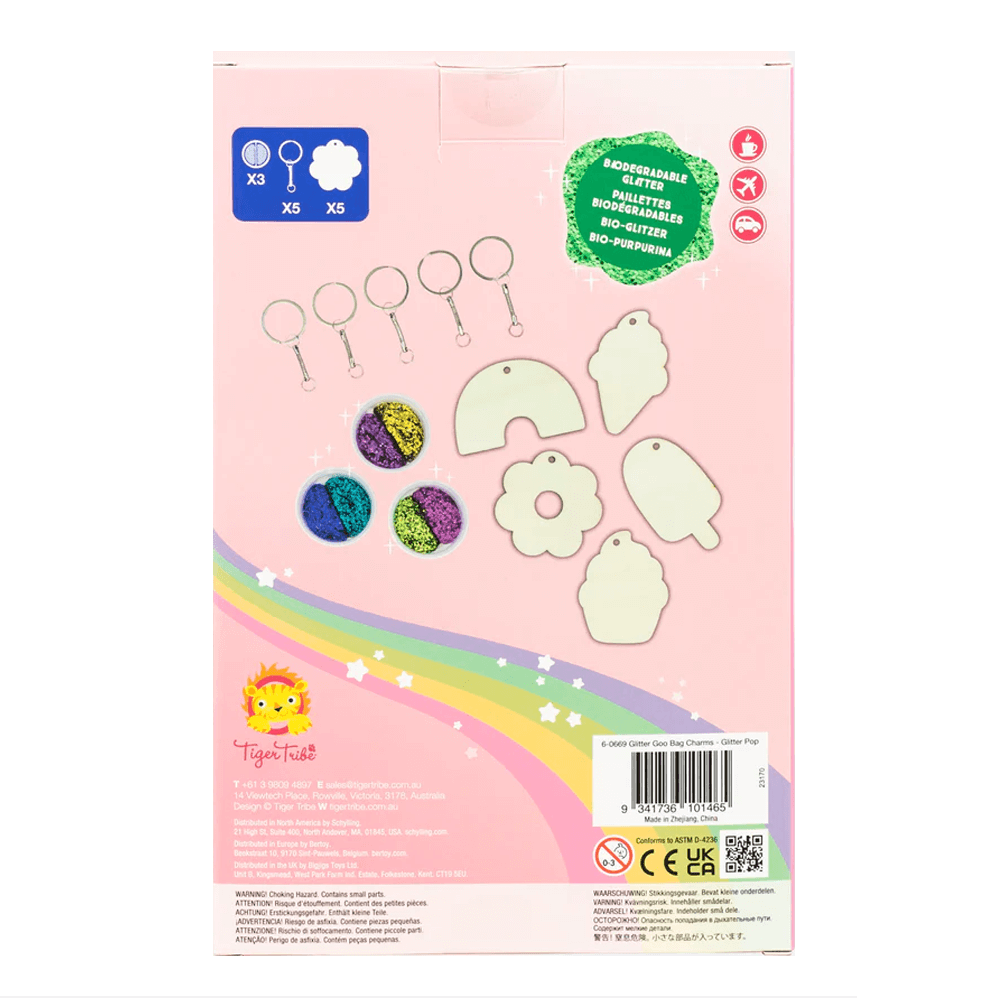 Tiger Tribe Glitter Goo Craft Set - Bag Charms