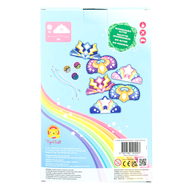 Tiger Tribe Glitter Goo Crowns - Super Rainbow