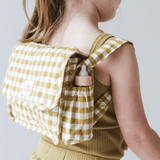 Tiny Harlow Nappy Bag Set - Mustard Gingham