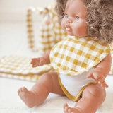 Tiny Harlow Nappy Bag Set - Mustard Gingham