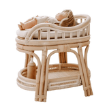 Tiny Harlow Rattan Doll Change Table