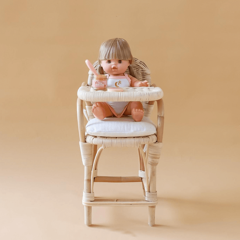 Tiny Harlow Rattan Doll High Chair Little Gatherer NZ Childrens Boutique