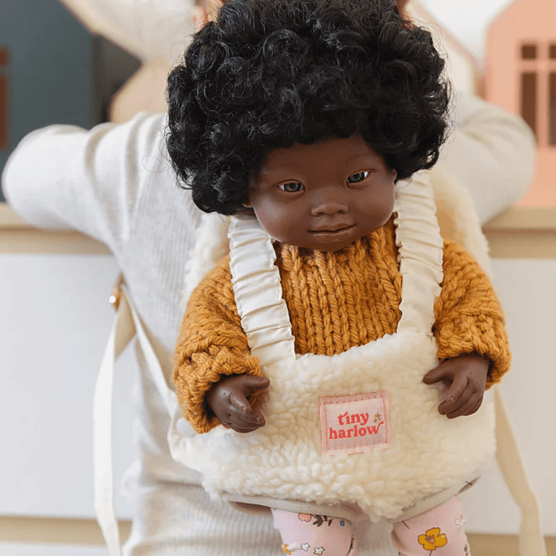 Tiny Harlow Doll Carrier - Sherpa