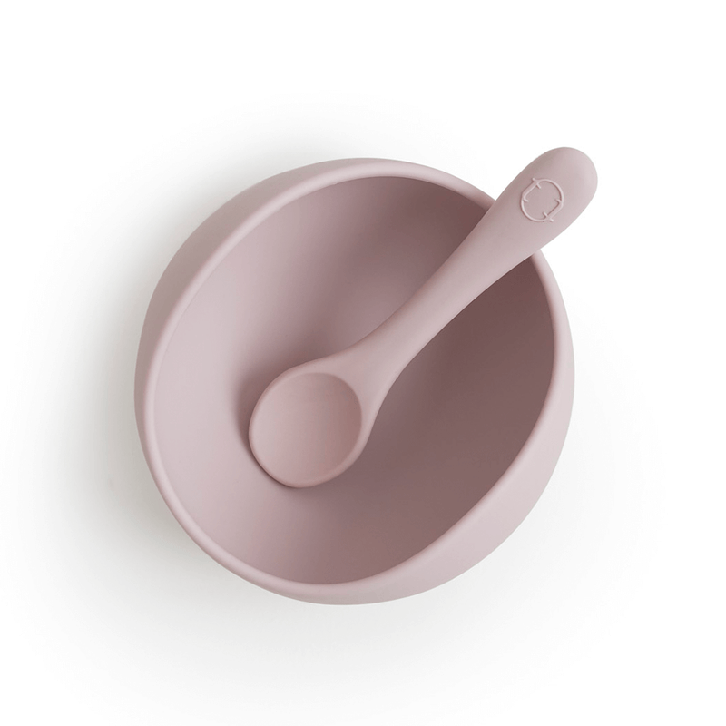 Tiny Table Co Suction Bowl & Spoon Set - Petal