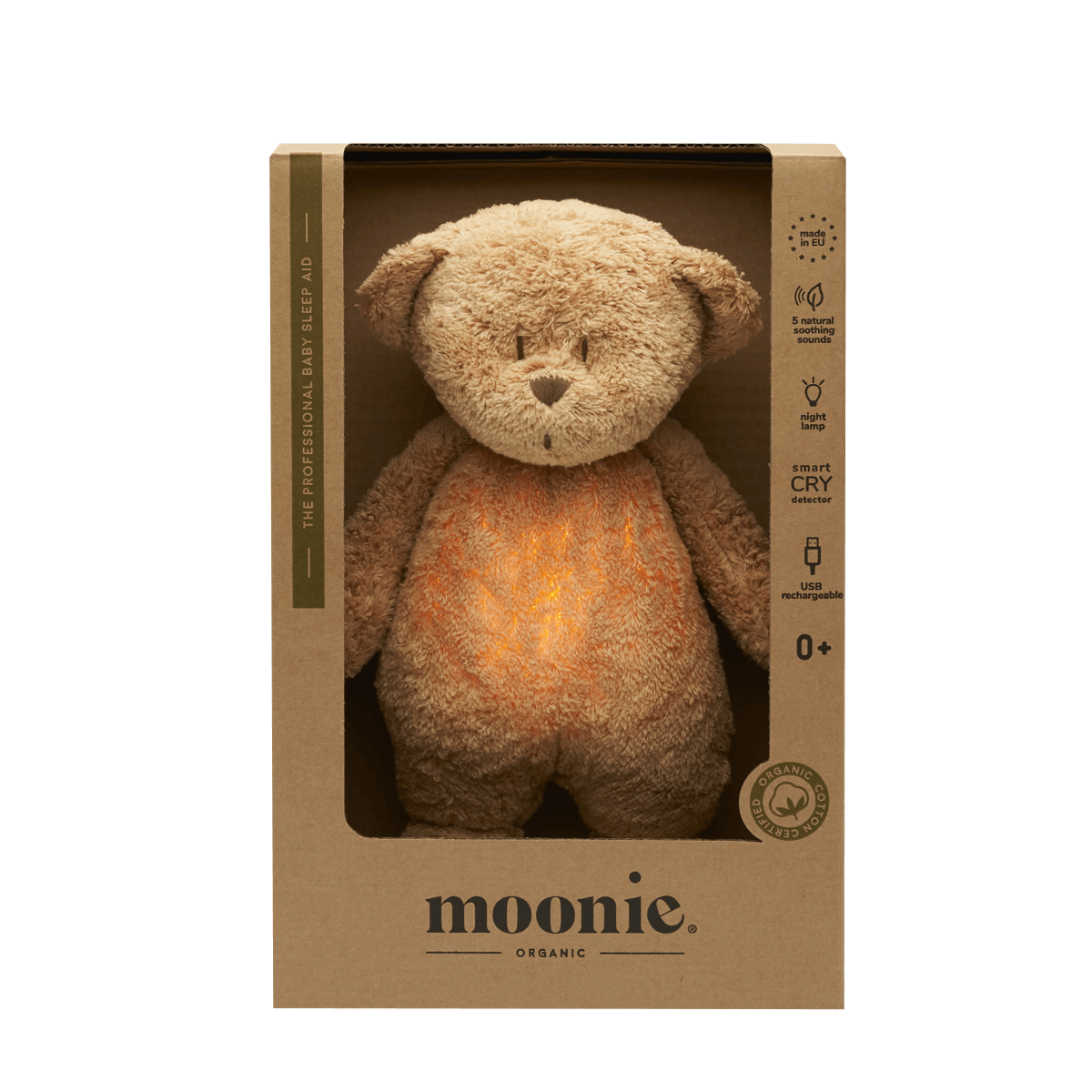 Moonie Organic Humming Bear - Cappuccino