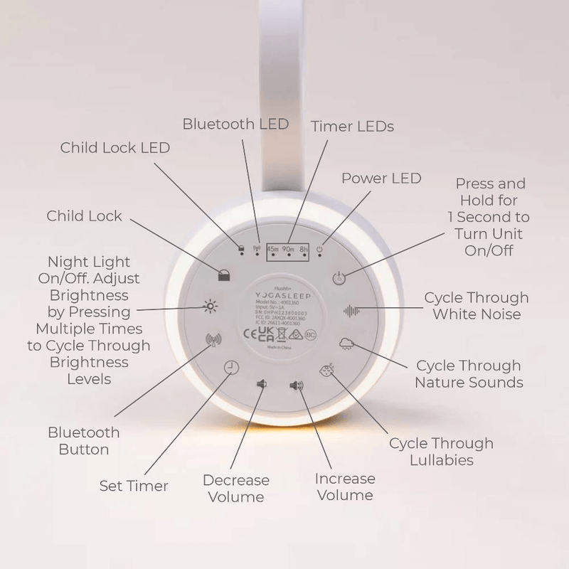 Yogasleep Hushh+ Sound Machine + Nightlight