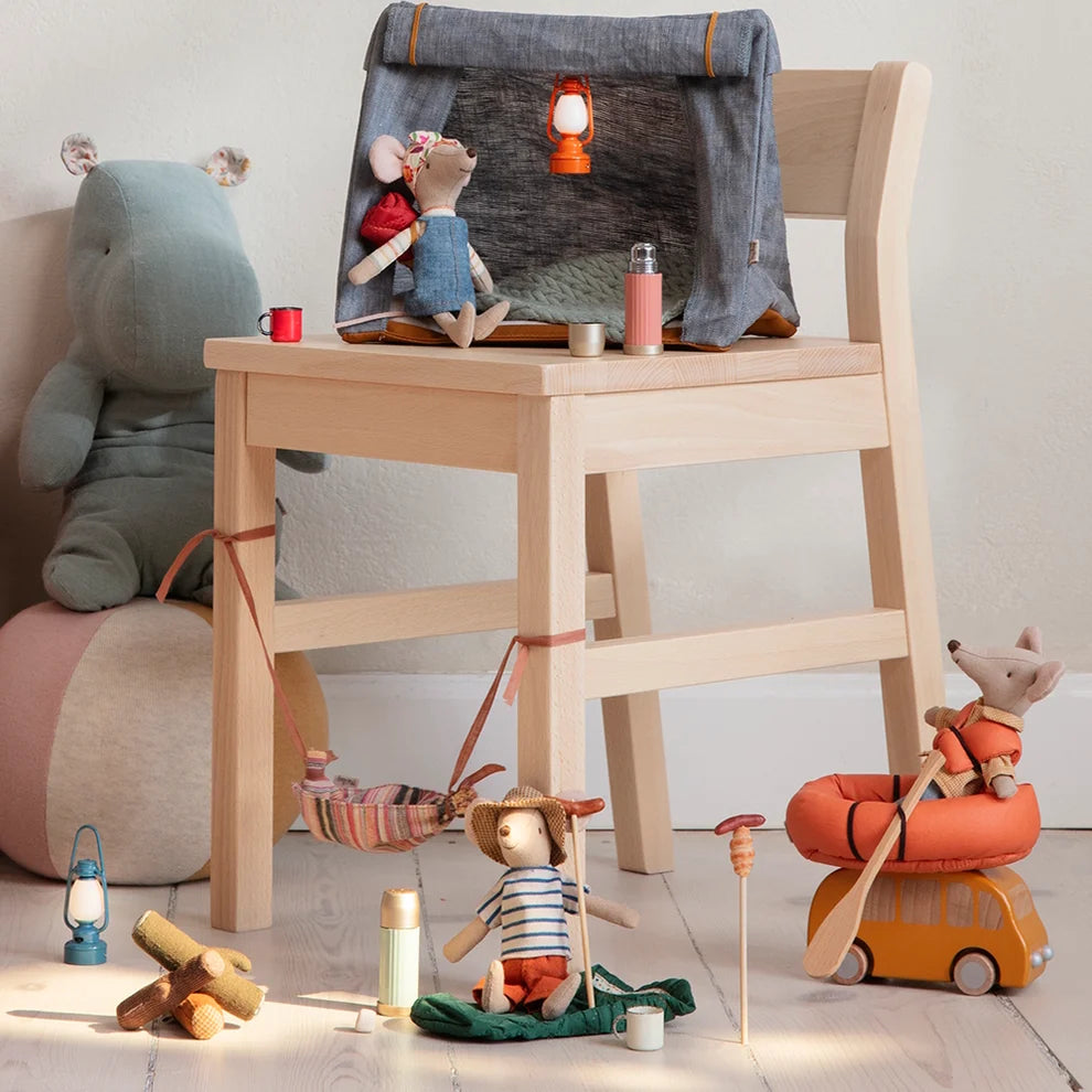 Maileg Miniature Thermos and Cups - Coral