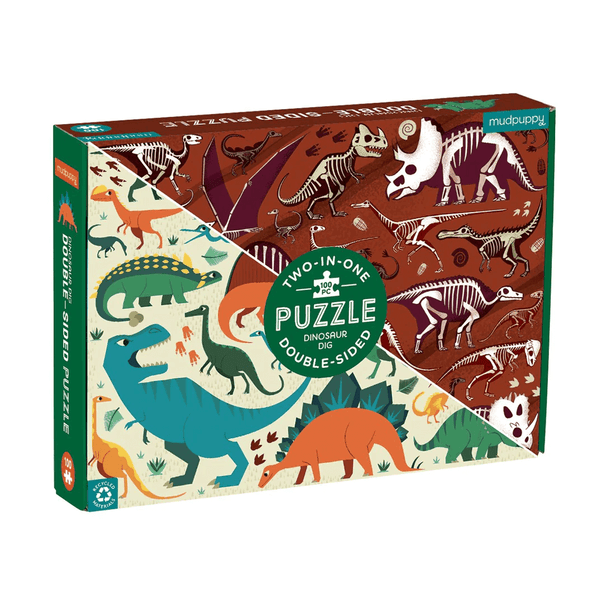 Mudpuppy Dinosaur Dig Double-Sided 100pc Puzzle