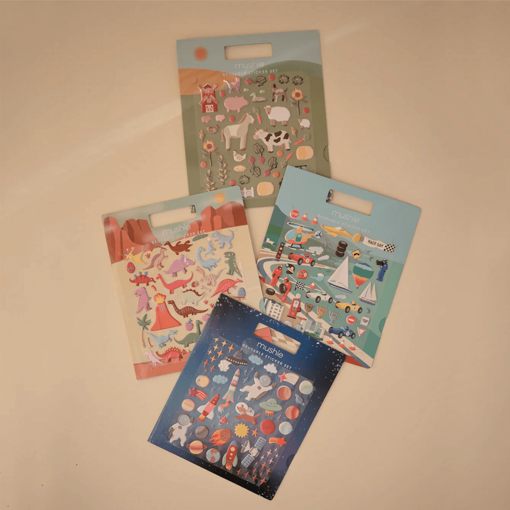 Mushie Reusable Stickers - Race Car