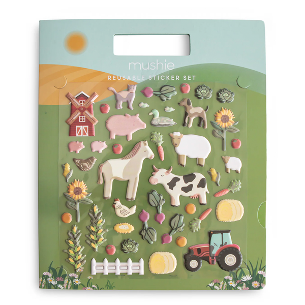 Mushie Reusable Stickers - Farm