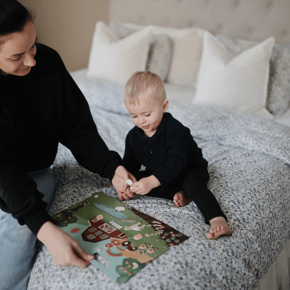 Mushie Reusable Stickers - Farm