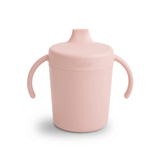 Mushie Training Sippy Cup with Handle - Blush
