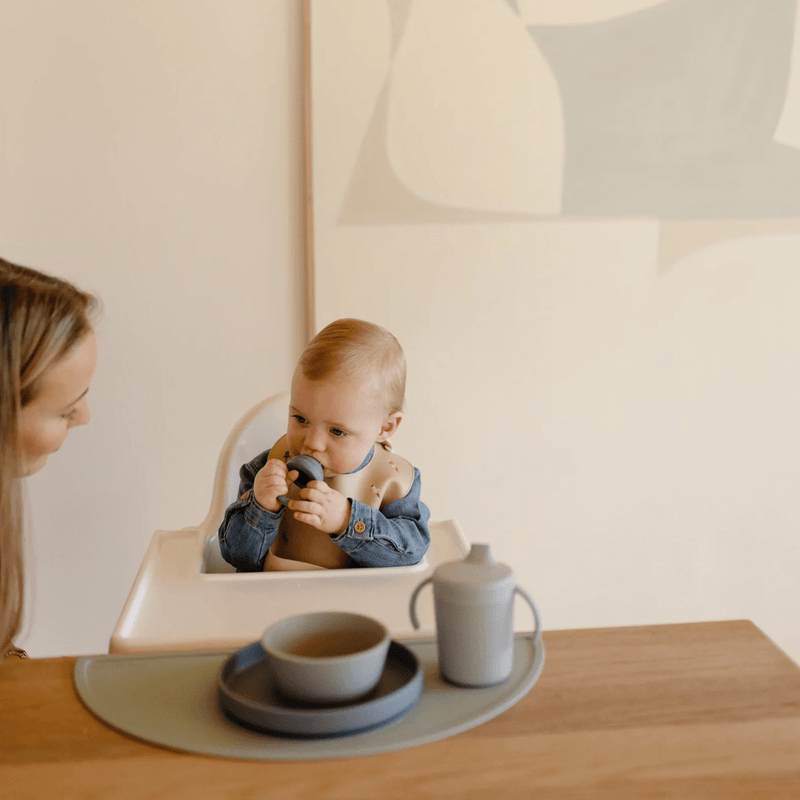 Mushie Silicone Place Mat - Cambridge Blue