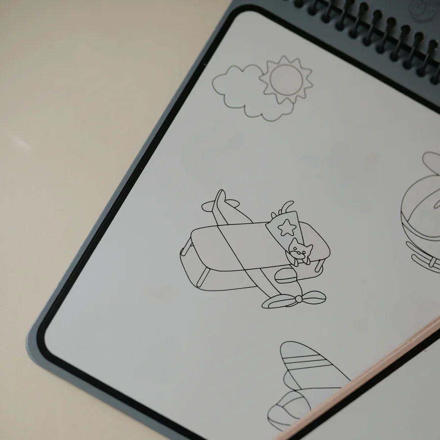 Mushie Reusable Water Colour Pad - Vehicles