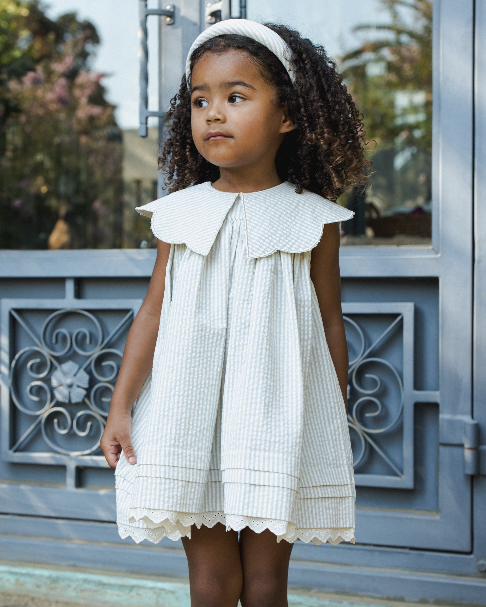 Florence Dress - Sky Stripe