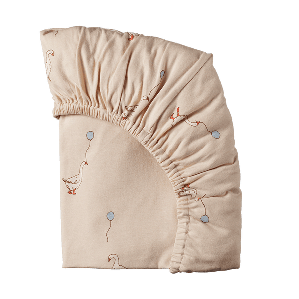 Nature Baby Fitted Sheet Jersey - Goose Lullaby
