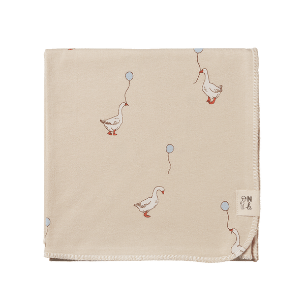 Nature Baby Cotton Wrap - Goose Lullaby