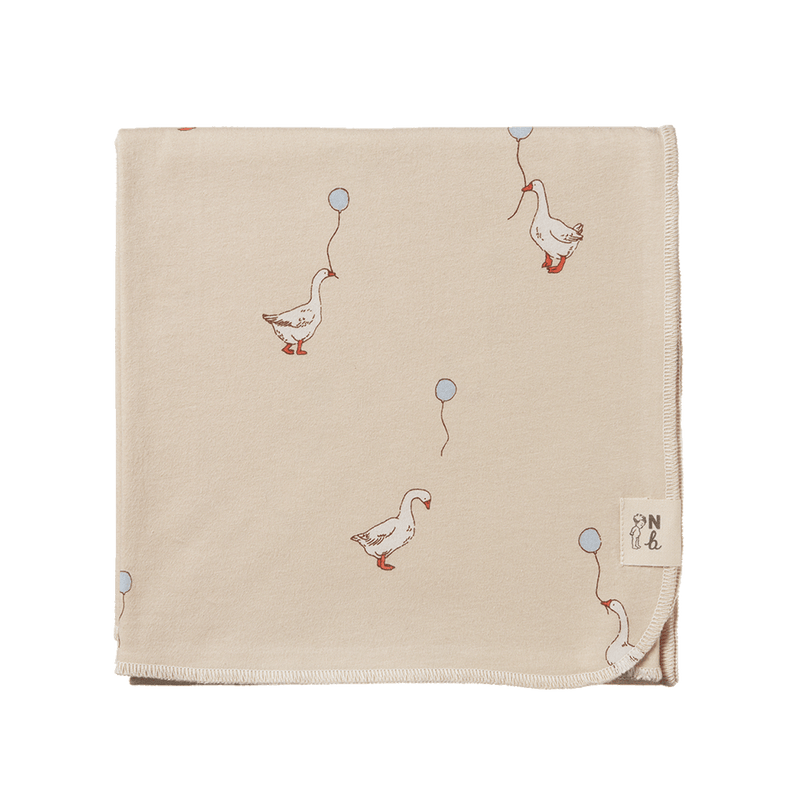 Nature Baby Cotton Wrap - Goose Lullaby
