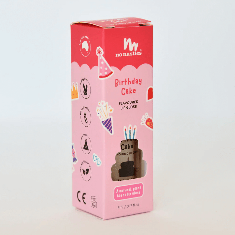 No Nasties Natural Lip Gloss Birthday Cake