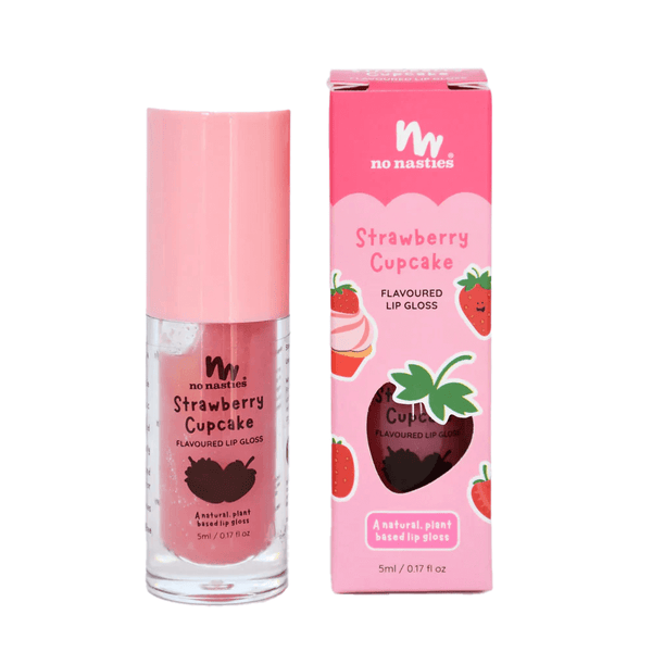 No Nasties Natural Lip Gloss Strawberry Cupcake