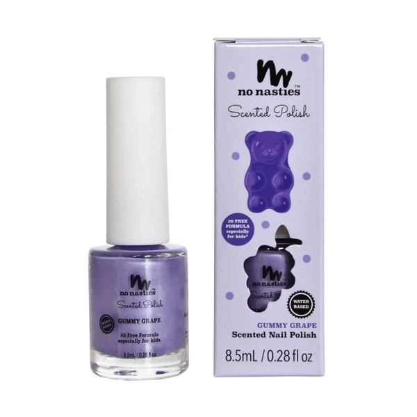 No Nasties Natural Scented Kids Nail Polish Gummy Grape - Purple