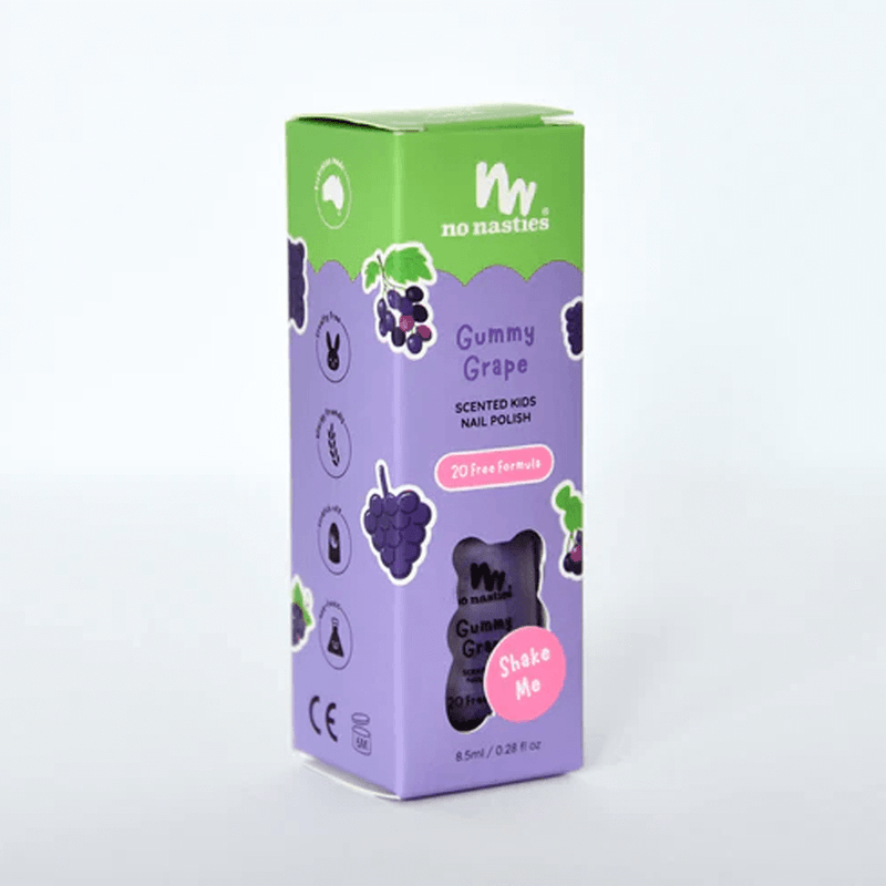 No Nasties Natural Scented Kids Nail Polish Gummy Grape - Purple