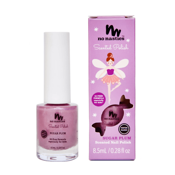 No Nasties Natural Scented Kids Nail Polish Sugar Plum - Pastel Plum