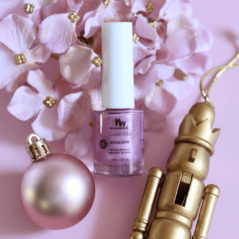 No Nasties Natural Scented Kids Nail Polish Sugar Plum - Pastel Plum