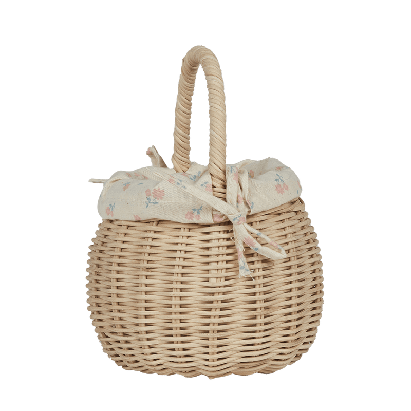 Olli Ella Rattan Berry Basket with Lining – Pansy