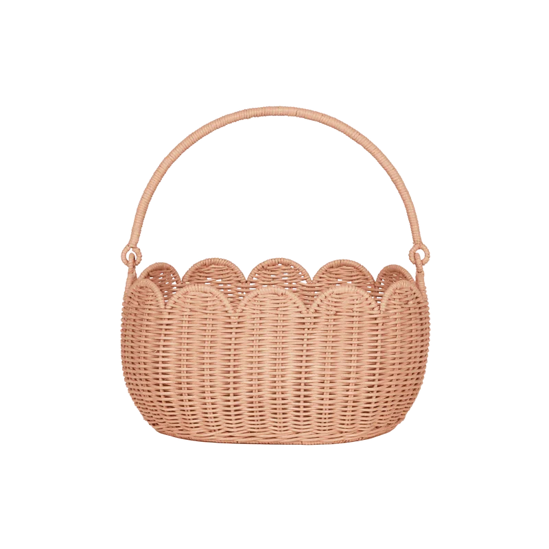Olli Ella Petal Basket - Seashell Pink