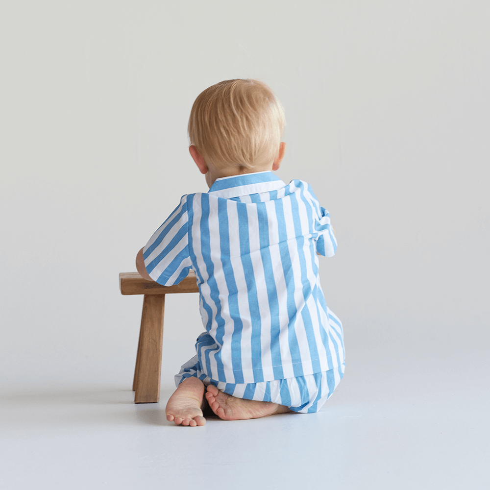 Piccolo Pyjama Short Set - Sky Blue