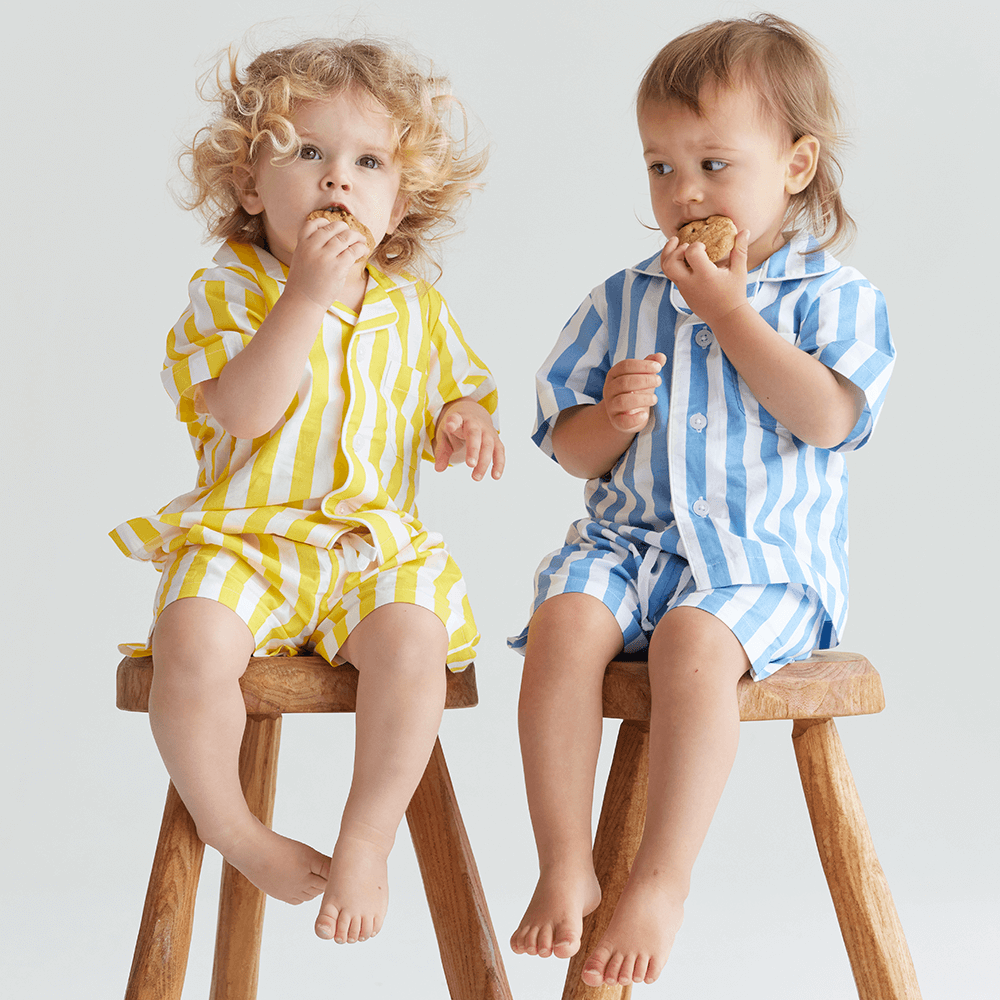 Piccolo Pyjama Short Set - Sky Blue