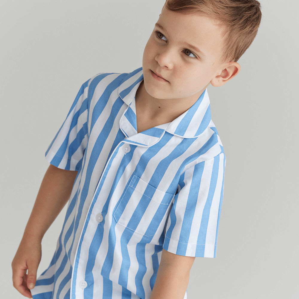 Piccolo Pyjama Short Set - Sky Blue