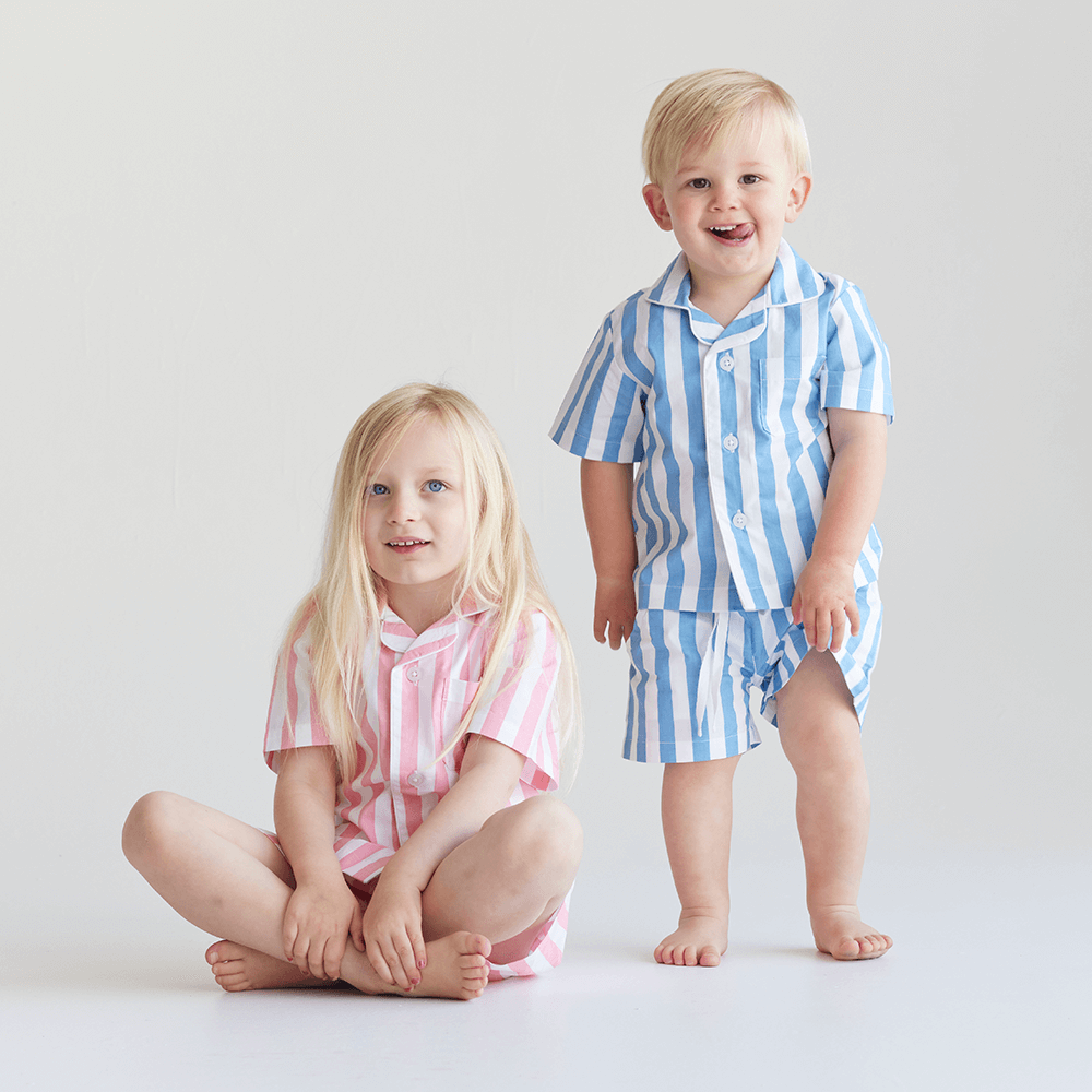Piccolo Pyjama Short Set - Sky Blue