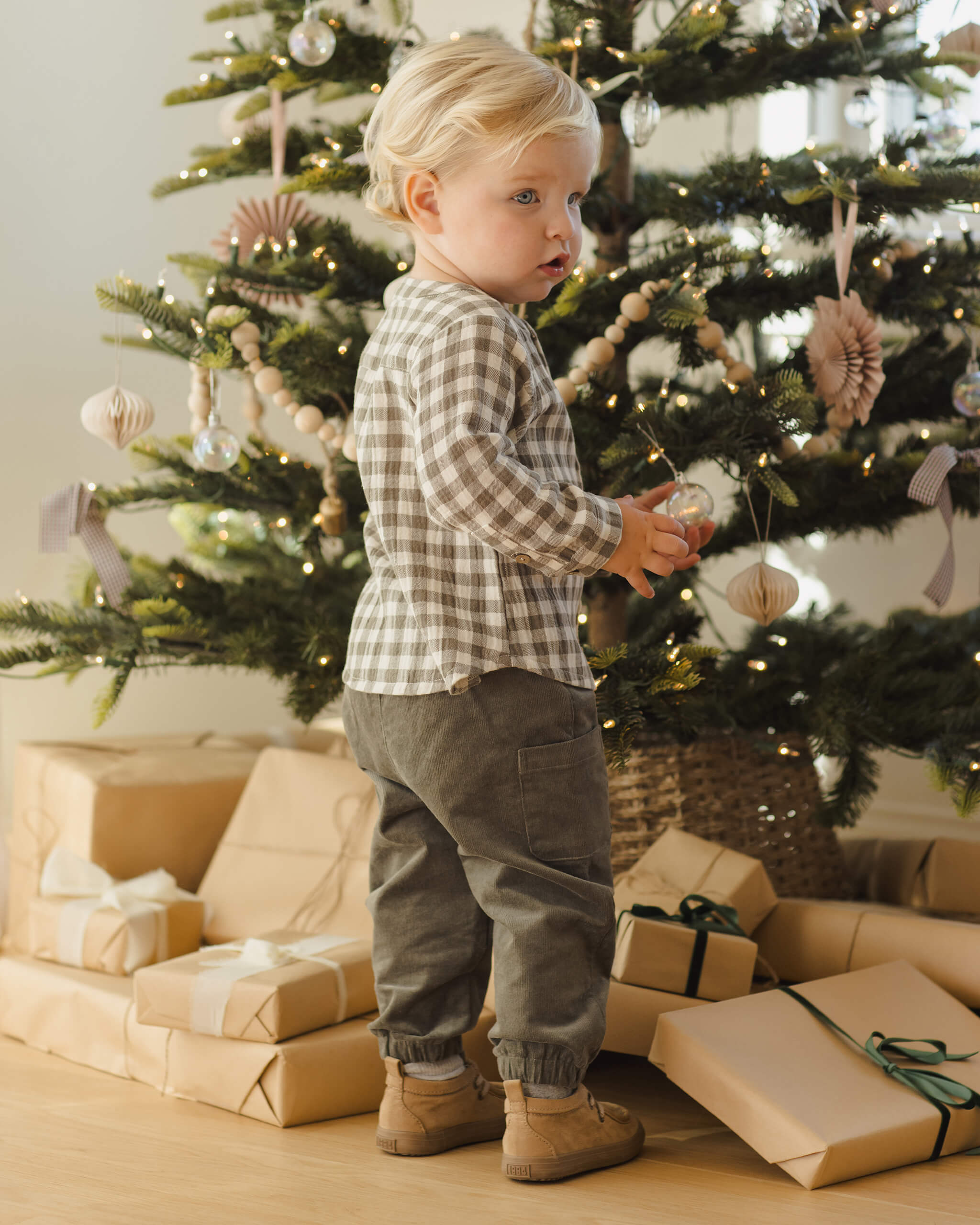 Quincy Mae Milo Shirt - Forest Check