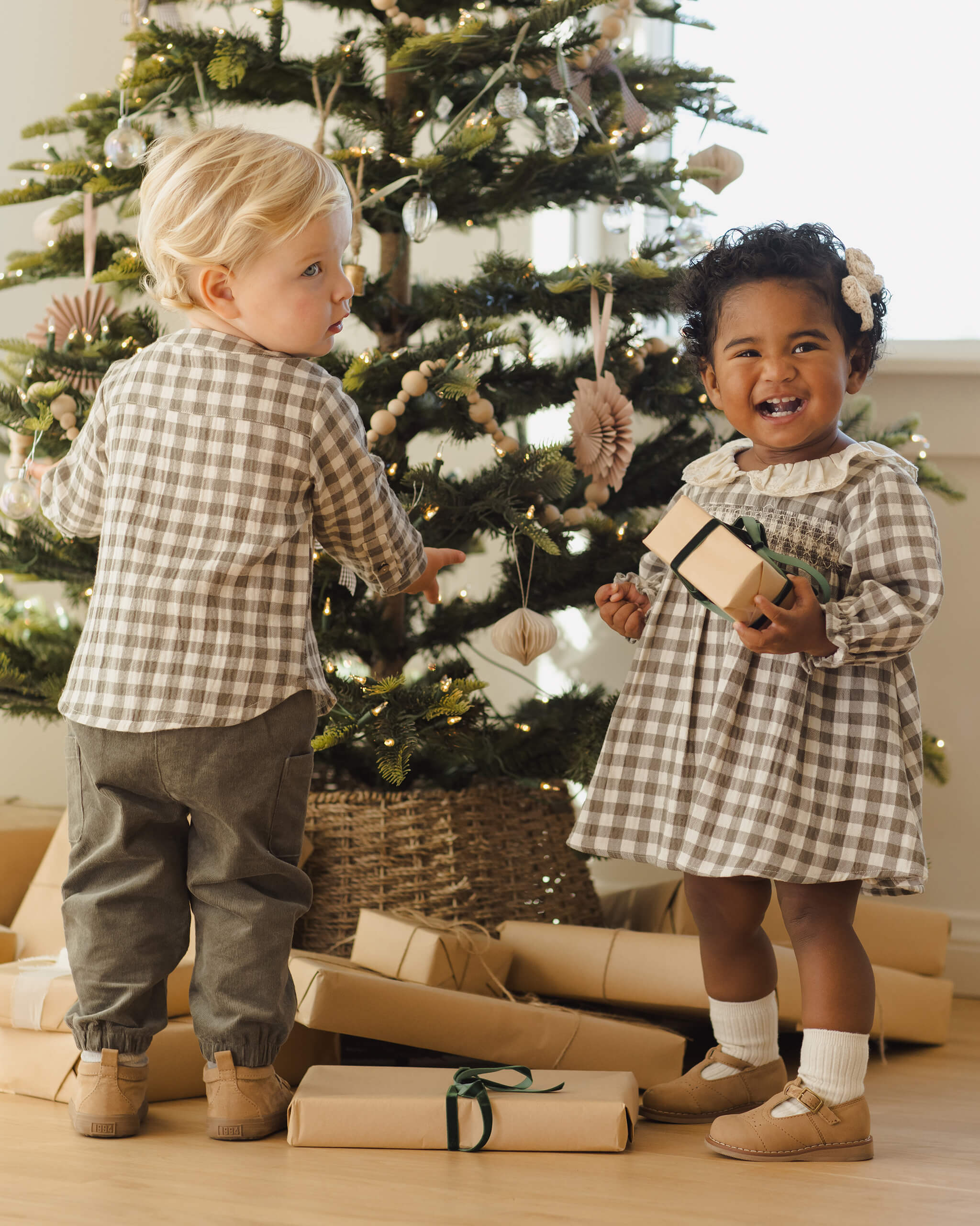 Quincy Mae Milo Shirt - Forest Check