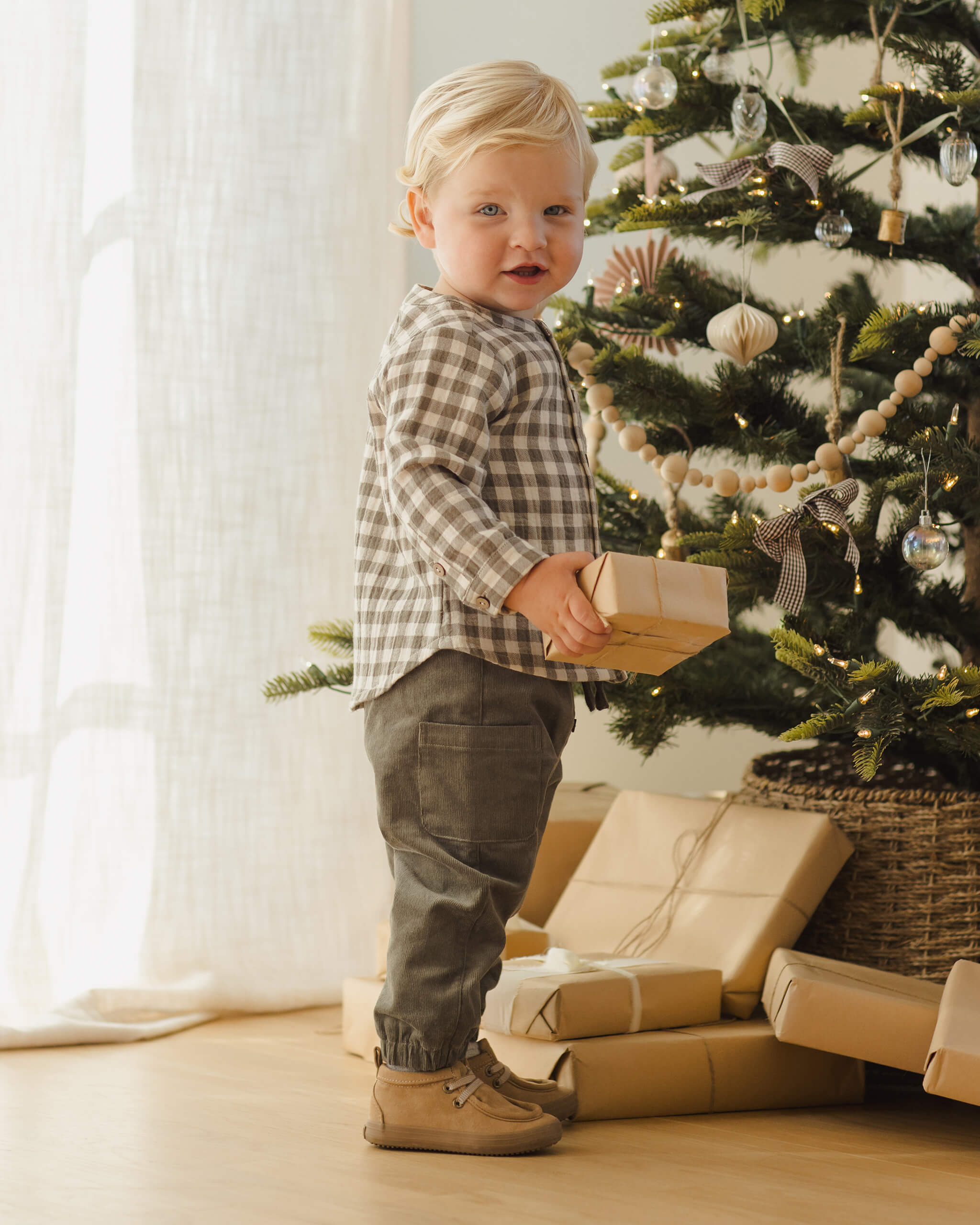 Quincy Mae Milo Shirt - Forest Check